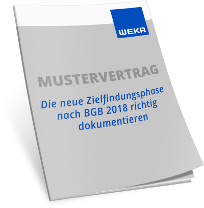 Mustervertrag Die neue Zielfindungsphase nach BGB 2018 richtig dokumentieren WEKA Bausoftware