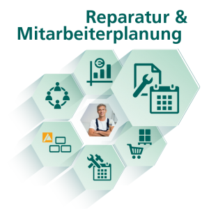 Reparatur und Mitarbeiterplanung - Modul für Handwerksbüro PS - WEKA Bausoftware