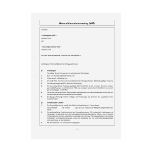 Mustervertrag Generalübernehmervertrag VOB WEKA Bausoftware
