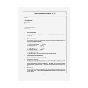 Mustervertrag Generalunternehmervertrag VOB - WEKA Bausoftware