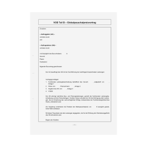 Mustervertrag Globalpauschalpreisvertrag VOB WEKA Baussoftware