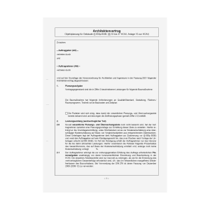 Mustervertrag Architektenvertrag Gebäude nach HOAI - WEKA Bausoftware