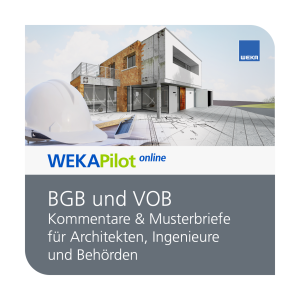 BGB und VOB Kommentare & Musterbriefe für Architekten, Ingenieure und Behörden - WEKA Bausoftware