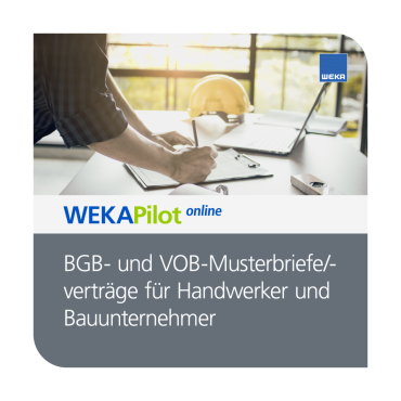 BGB- und VOB-Musterbriefe/Verträge für Handwerker und Bauunternehmer – WEKA Bausoftware