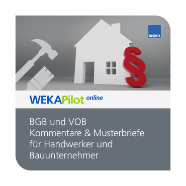 BGB und VOB Kommentare & Musterbriefe für Handwerker und Bauunternehmer - WEKA Bausoftware