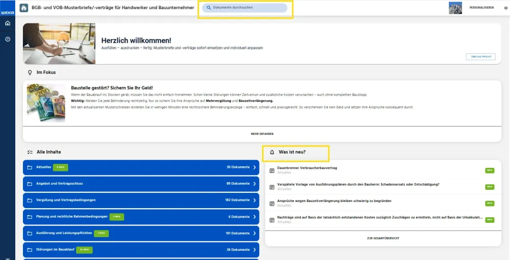 BGB und VOB Musterbriefe - Ihre Online-Lösung für einen rechtsicheren Schriftverkehr