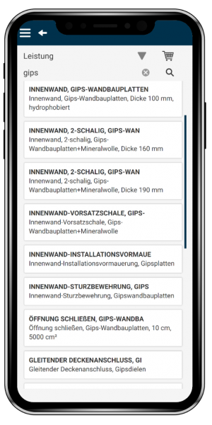 Leistungspositionen - Modul Reparatur und Mitarbeiterplanung - Smartphone App hand:werk Premium - Handwerksbüro PS