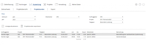 Export nach Excel
