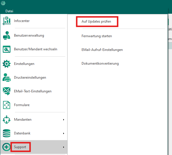 Handwerksbüro PS - Update prüfen