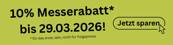 10% Messerabatt bis 29.03.2026 für das erste Jahr – nicht für Folgepreise.