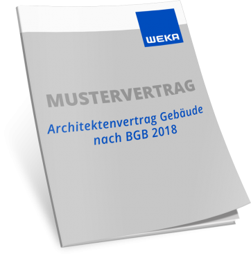 Mustervertrag Architektenvertrag Gebäude nach BGB 2018 WEKA Bausoftware