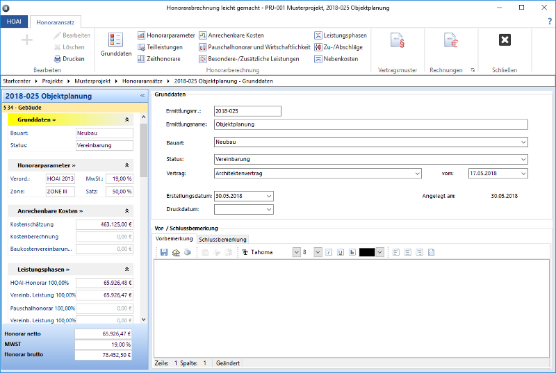 Hoai Software Zur Honorarabrechnung Nach Neuer Hoai 2013