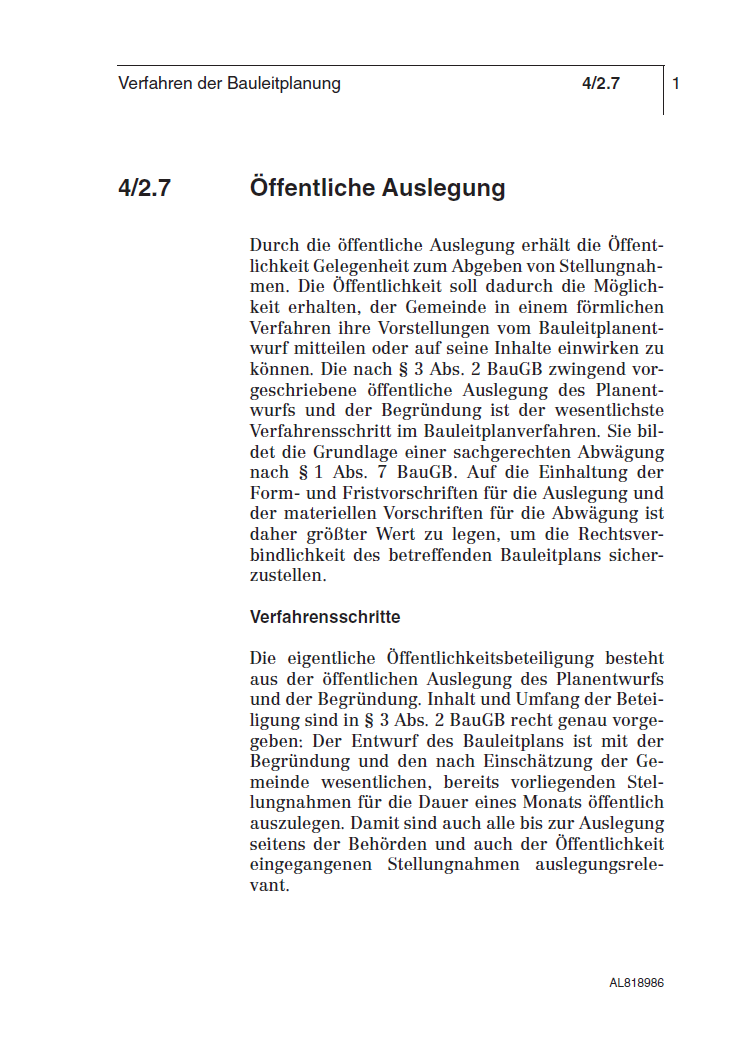 Bauleitplanung Bauleitplanung